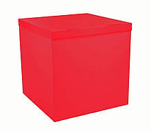 Подарункова коробка сюрприз червона 70*70*70см преміум