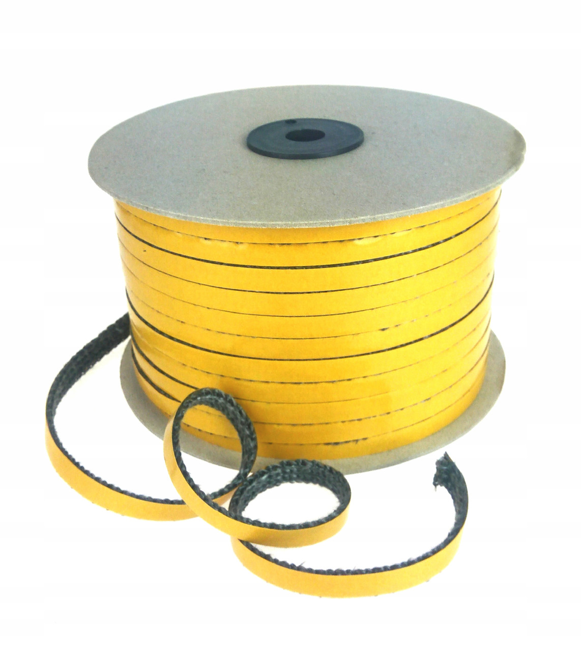 Стрічка 2х10мм під скло каміна самоклеюча термоізол. ущільнювальна з графітом / Стрічка під скло каміна, фото 1