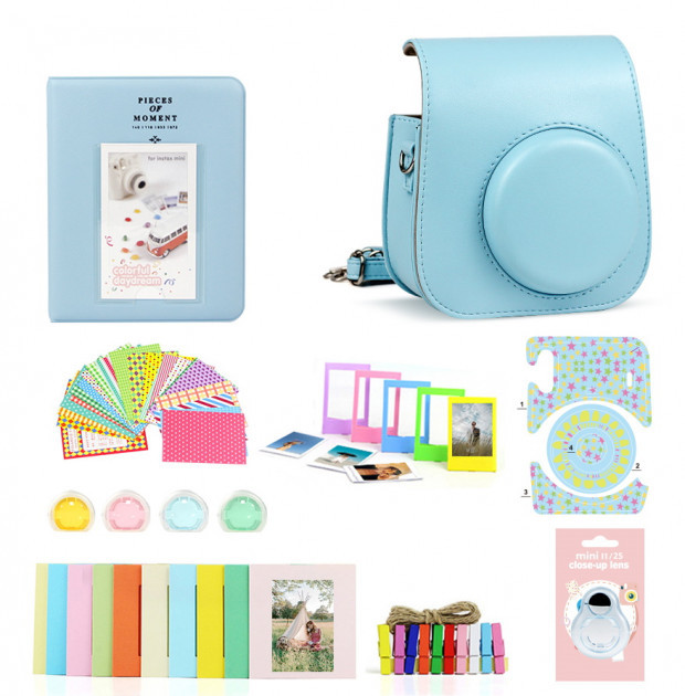 Набір для Камери Fujifilm Instax Mini 11 Чохол, Лінзи, Рамки, Наклейки, Альбом від CAIUL, фото 1