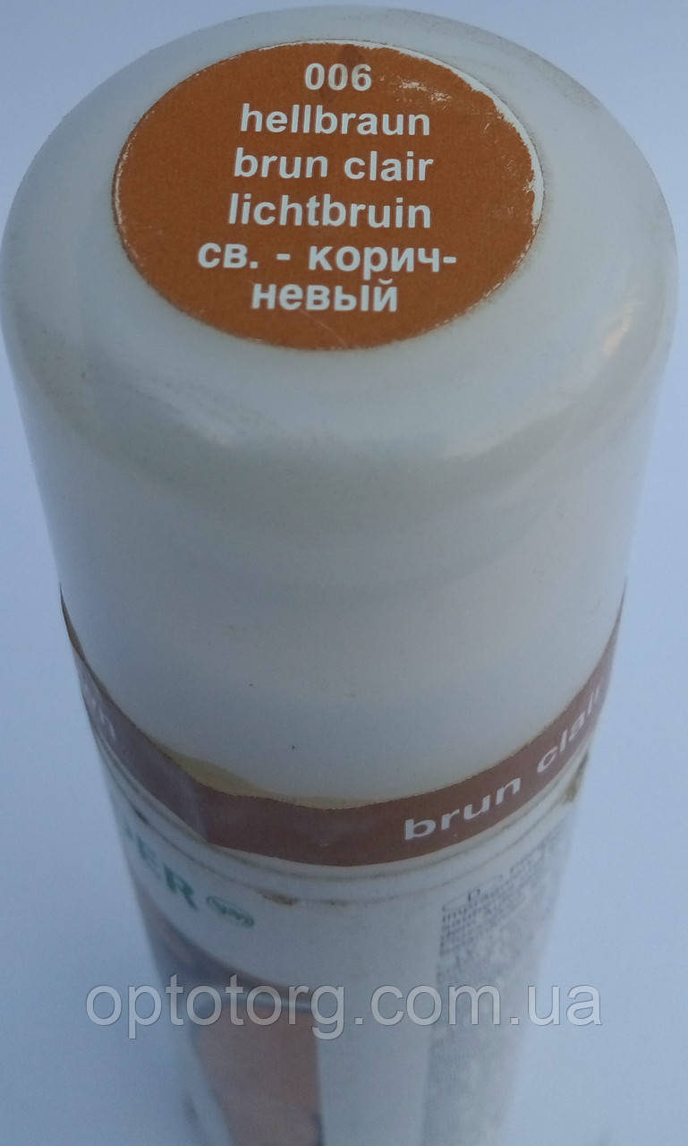 Крем-фарба світло-коричнева рідка — для замші, нубуку та велюру "Nubuk Velours Liquid" SALAMANDER 75 мл