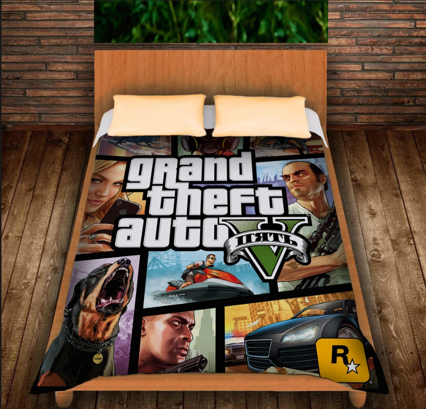 Плед з 3D принтом-Grand Theft Auto 5
