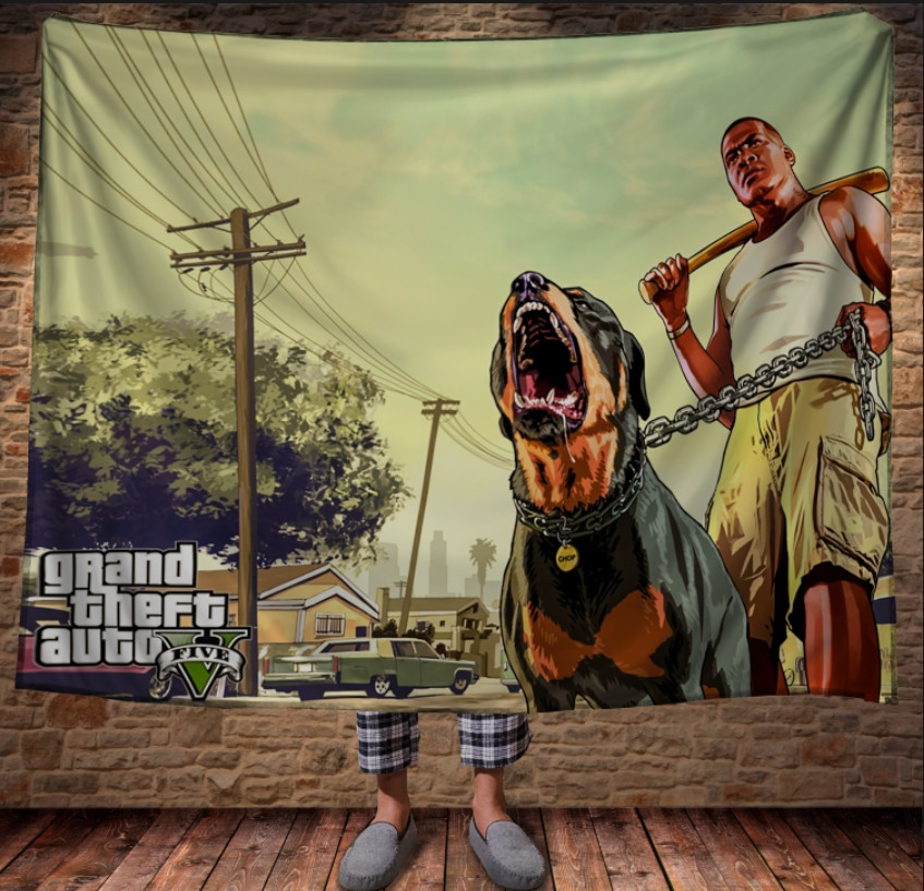 Плед з 3D принтом-Grand Theft Auto