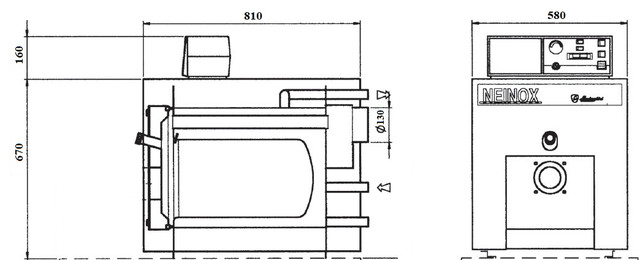 Габариты Котла на отработке Neinox 31 кВт Фото