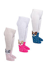 Колготки дитячі демісезонні, з малюнком тваринки 3D, Bross