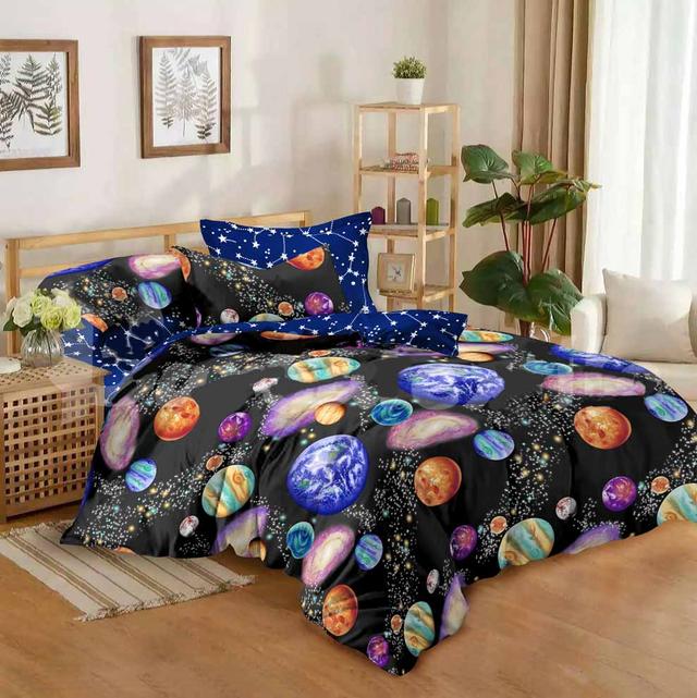 фотографія постільна білизна сімейний розмір з планетами