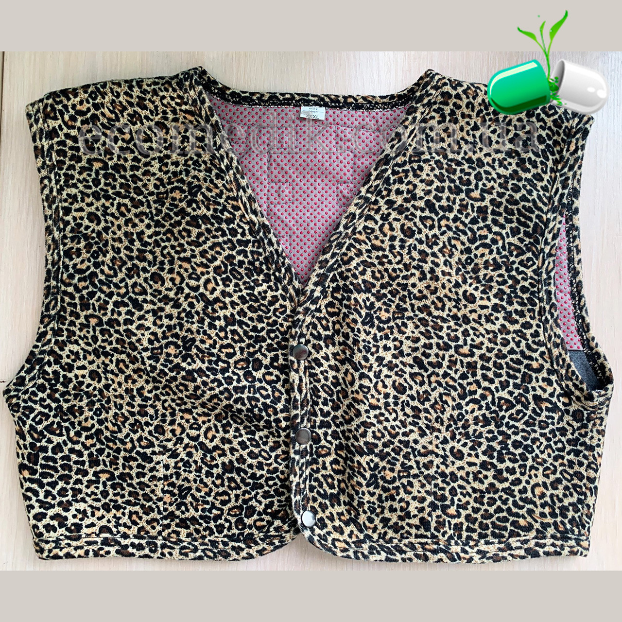 Турмалиновая магнітна жилетка з біофотонами (накладка на плечі) жіноча, L, фото 1