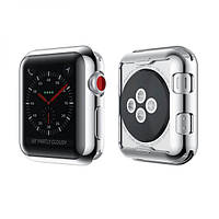 Чехол-накладка DK Silicone Face Case для Apple Watch 40mm (silver)