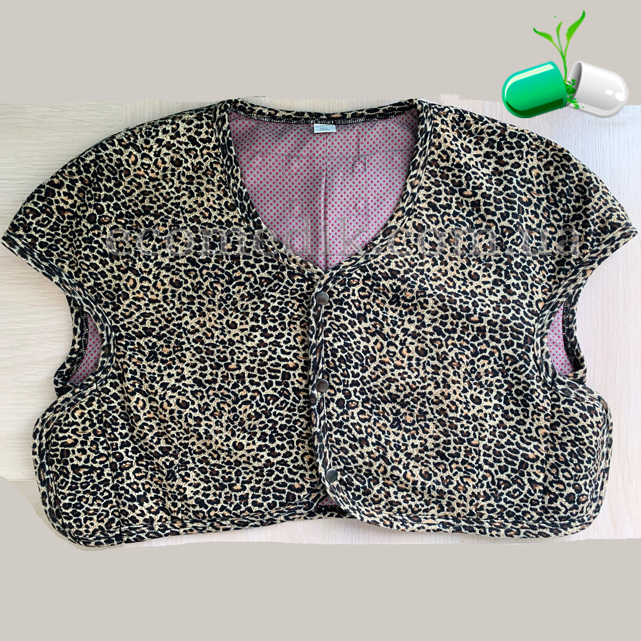 Турмалиновая магнітна жилетка ПОКРАЩЕНА з біофотонами (накладка на плечі) жіноча, L, фото 1