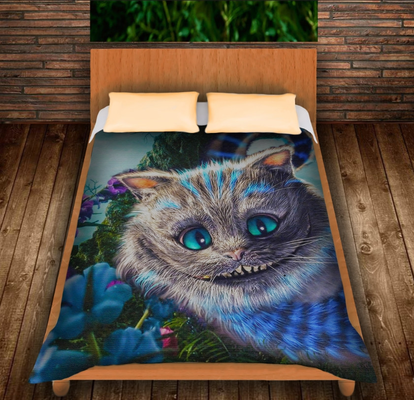 Плед з 3D принтом-Чеширський Котик