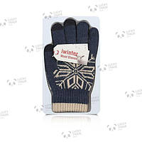 Перчатки iWinter Wool Gloves для сенсорных экранов Xiaomi iPhone Samsung мужские женские Синий 1890P