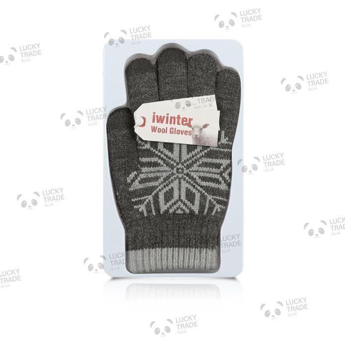Рукавички iWinter Wool Gloves для сенсорних екранів Xiaomi iPhone Samsung унісекс Сірий / Хакі 1890P, фото 1