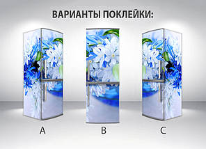 Наклейка для холодильника, квіти, 180х60 см - Лицьова (В), з ламінуванням, фото 5