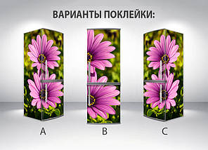 Вінілова наклейка на холодильник, ромашки, 180х60 см - Лицьова (В), з ламінуванням, фото 5