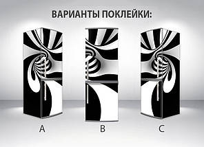 Наклейки для холодильника, 3д абстракція, 180х60 см - Лицьова (В), з ламінуванням, фото 6