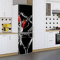 Наклейка на холодильник, келих мартіні, 200х60 см - Лицьова (В), з ламінуванням