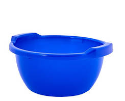 Таз пластиковий 44 л круглий синій
