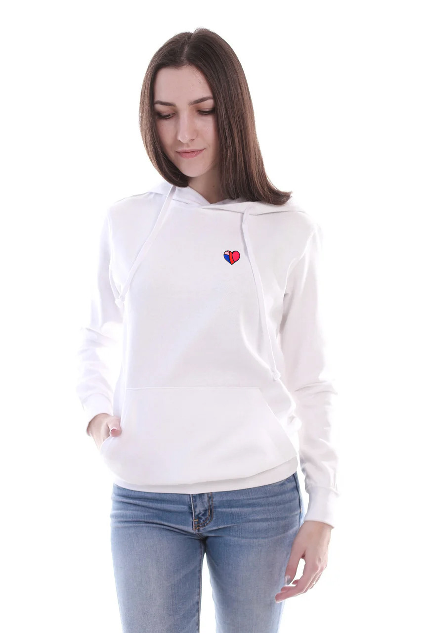 Жіноча худі біла HEART