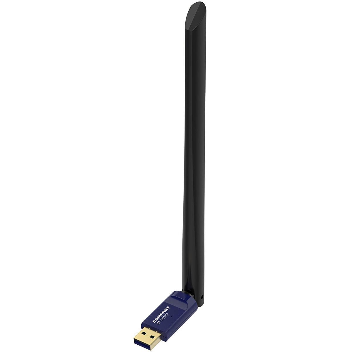 Дводіапазонний адаптер 2.4 / 5 Ghz + Bluetooth 4.2 Comfast CF-759BF з антеною 6 dBi 650 Mbps, фото 1