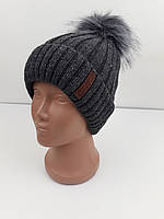 Шапка кольору асфальт