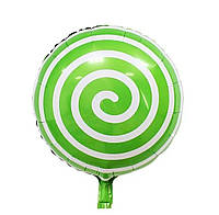 Фольгированный шар Спираль круглый 45см (18") | Зеленый