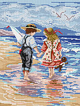 Набір алмазной мозаїки NKF Діти біля моря R0365