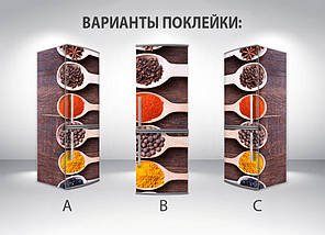 Наклейки на холодильник вінілова, спеції, 180х60 см - Лицьова (В), з ламінуванням, фото 2