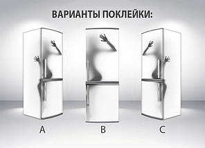 Наклейка на холодильник, дівчина за склом, 180х60 см - Лицьова (В), з ламінуванням, фото 5