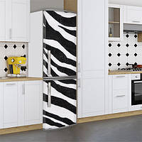 Наклейки для холодильника, шкура зебры, 180х65 см - Лицевая(В), с ламинацией