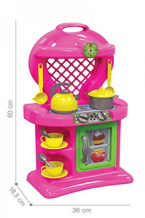 Кухня з плитою дитяча іграшкова.Дитяча кухня з набором посуду10 2155TXK