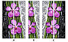 Вінілова наклейка на холодильник, квіти на бамбуку, 180х60 см - Лицьова (В), з ламінуванням, фото 2