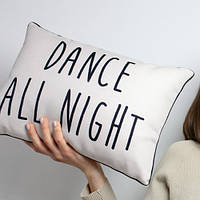 Подушка интерьерная с мешковины Dance all night 45x32 см (43PHB_20F001)