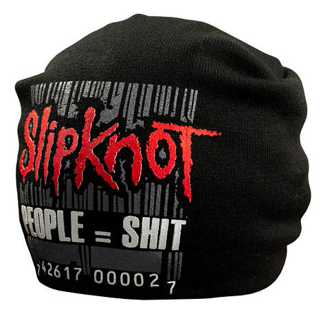 Шапка-біні SLIPKNOT People Shit в'язана з принтом, фото 2