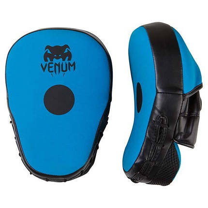 Лапа вигнута Venum DX неон/синій, пара., фото 2