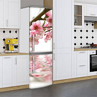 Вінілова наклейка на холодильник, квітуча вишня, 180х60 см - Лицьова (В), з ламінуванням