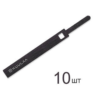 Органайзер липучка для кабеля 10 шт хомут для проводов KUULAA (KL-BD-01) Black