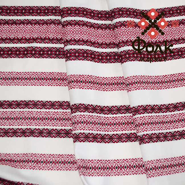 Тканина з народним орнаментом Віолетта, фото 1