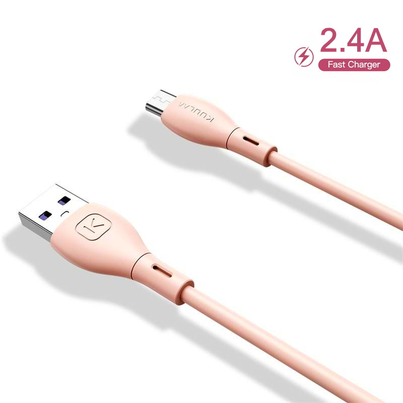 Кабель USB — microUSB 2in1 (1 м) 2.4 A Fast Charge дріт швидкого заряджання та передавання даних телефона смартфона