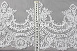Мереживо на дрібній сіточці білого кольору 20 см. (в рулоні 4,5 м) NoКК-16, фото 3