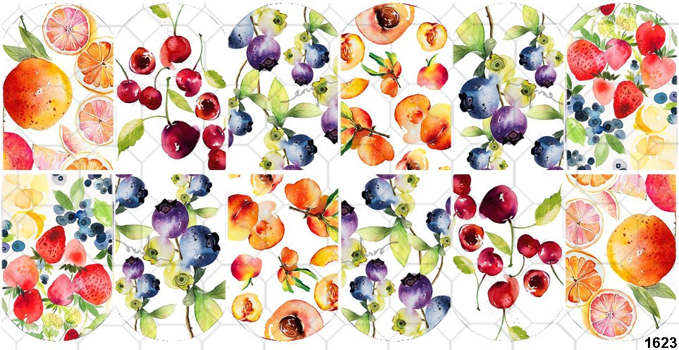 Слайдер дизайн на водной основе №1623 ягоды фрукты