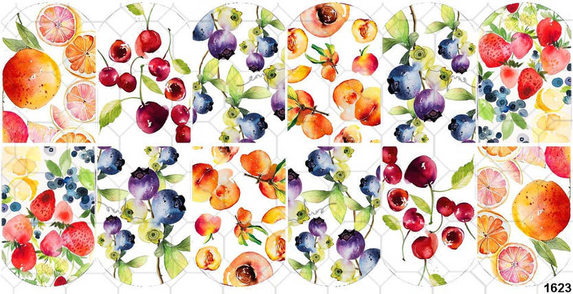 Слайдер дизайн на водной основе №1623 ягоды фрукты, фото 1