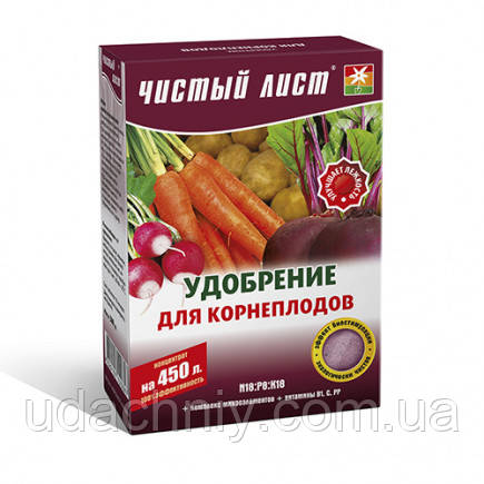 Чистий лист добрива для коренеплодів кристалічне, 0,3 кг.