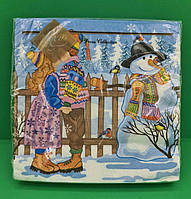 Новорічна серветка (ЗЗхЗЗ, 20шт) LuxyНГ Новорічний поцілунок (851) (1 пач.)