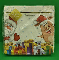 Серветка (ЗЗхЗЗ, 20шт) LuxyНГ Весела парочка(1228) (1 пач.)