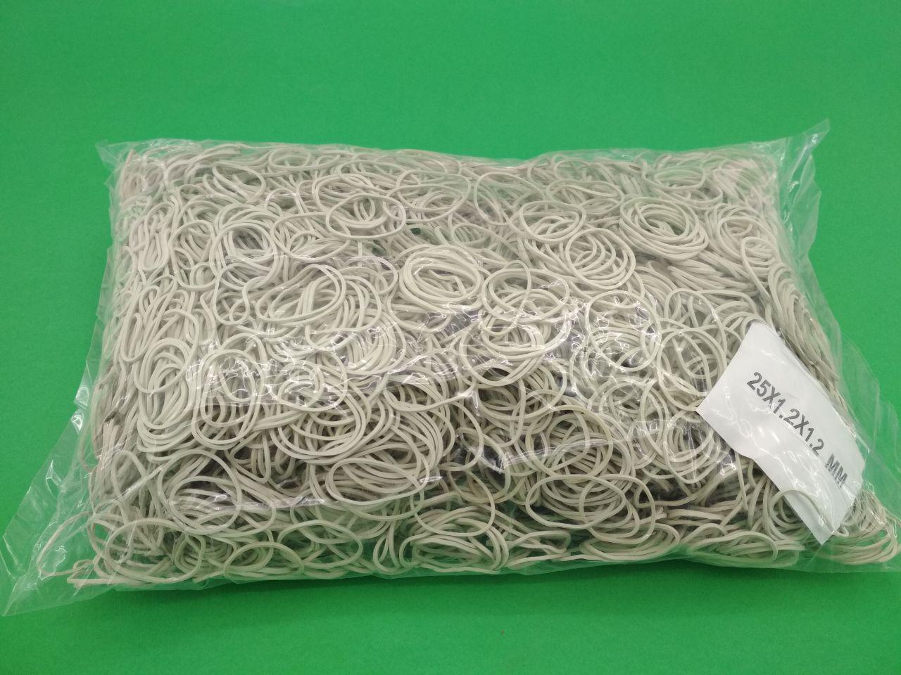 Грошова гумка біла Ø 25 мм х 1,2 мм "Plast" 1 кг/уп.