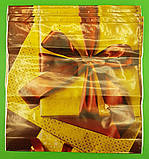 Пакет із пластиковою ручкою розмір 40х40 "Червоний бант" без ручки (10 шт), фото 2