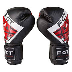 Боксерські рукавички чорно-червоні 10oz FGT, Cristal 2518