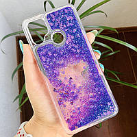 Чехол Glitter для Xiaomi Redmi 9C бампер силиконовый аквариум Фиолетовый