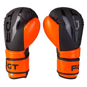 Боксерські рукавички чорно-помаранчеві 12oz FGT, Flex 2588, фото 2