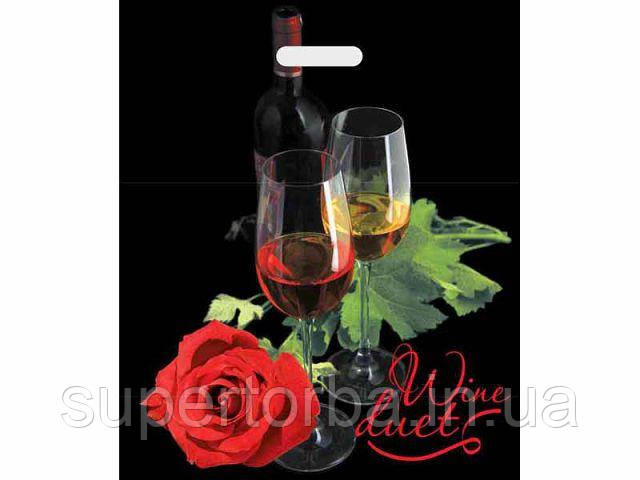 Пакети з вирубаною ручкою (42*50+3) "Бокал" ХВГ (25 шт.), фото 1