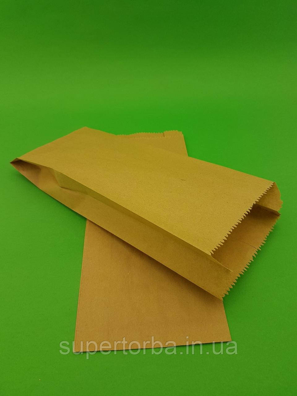 Пакет паперовий 14/6*30 коричневий 100 штук, фото 1